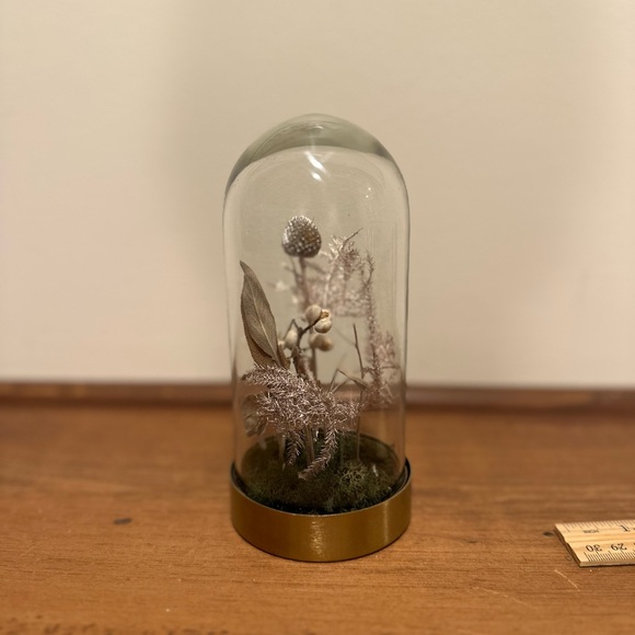 Dried Flowers and Botanicals in Decorative Glass Cloche Duo - Picture 8 of 10